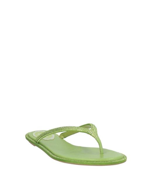 Rene Caovilla Green Thong Sandal