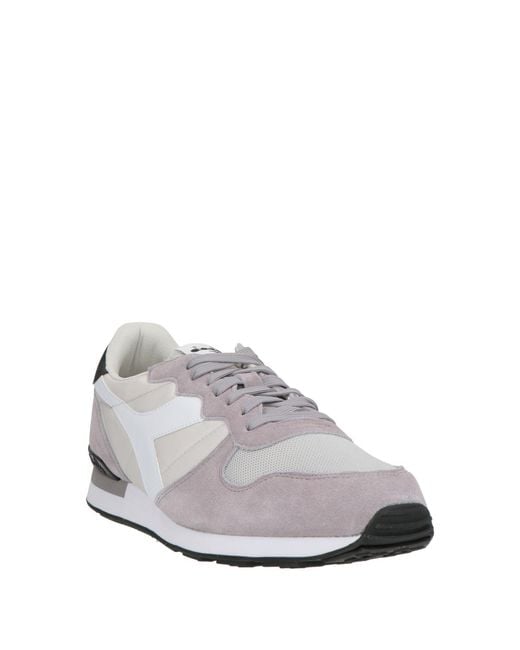 Diadora White Sneakers Leather, Textile Fibers for men