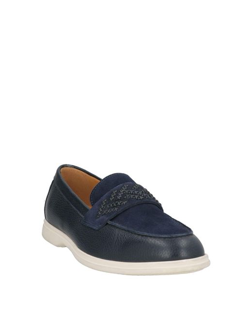 Testoni Blue Loafers Leather for men