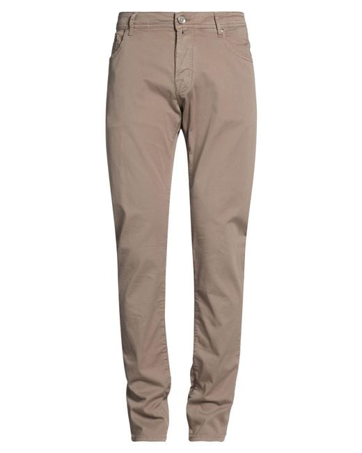 Jacob Cohen Natural Khaki Pants Cotton, Lyocell, Elastane for men