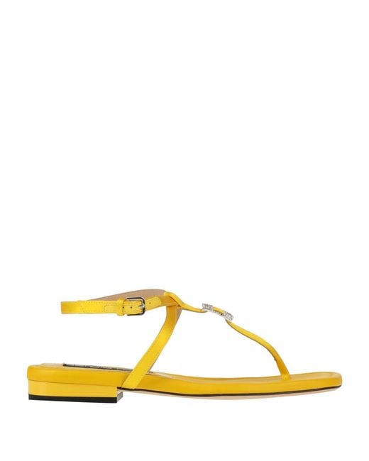 Sergio Rossi Yellow Thong Sandal