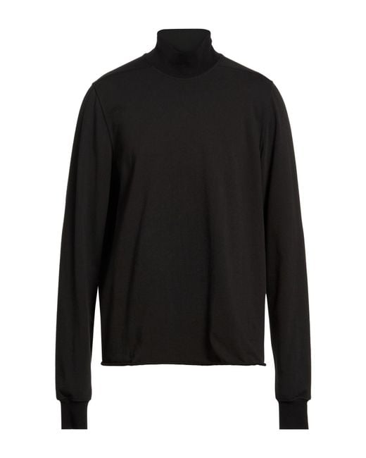 Rick Owens Black Sweatshirt Cotton for men