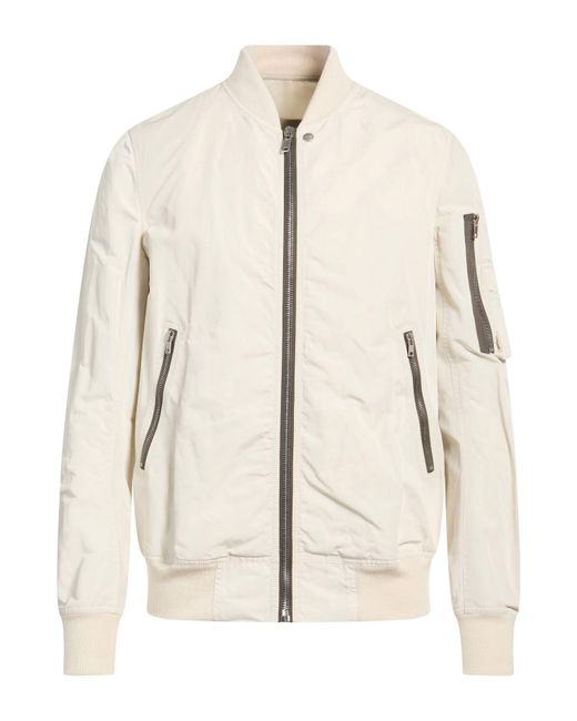 Rick Owens Natural Jacket Polyester, Virgin Wool for men