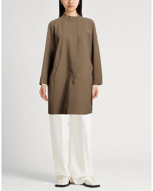 Herno Brown Overcoat & Trench Coat Polyamide, Elastane