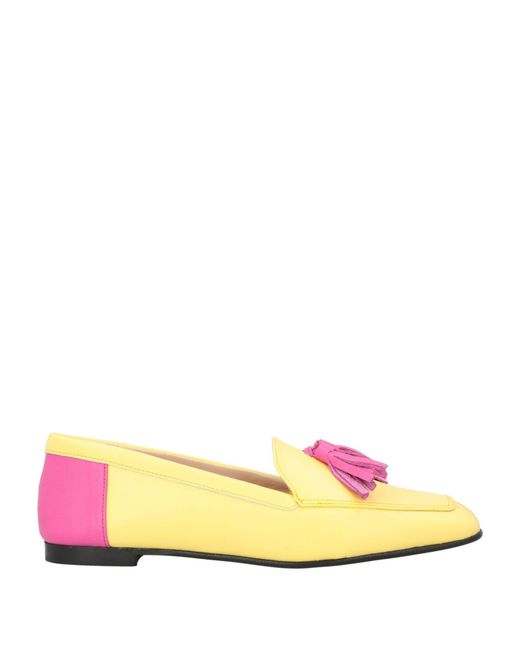 Giulia Neri Yellow Loafers Synthetic Fibers