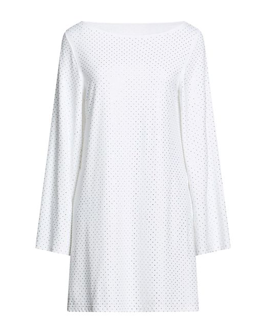 Fisico White Mini Dress Polyamide, Elastane