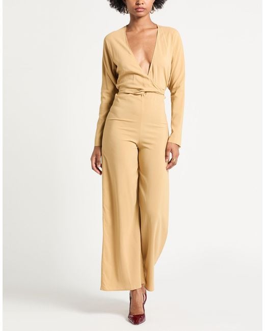 Jucca Natural Mustard Jumpsuit Viscose, Elastane