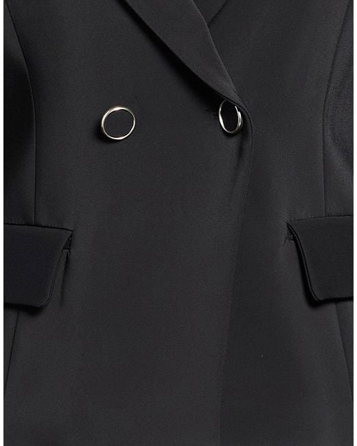 SIMONA CORSELLINI Black Blazer Viscose, Elastane