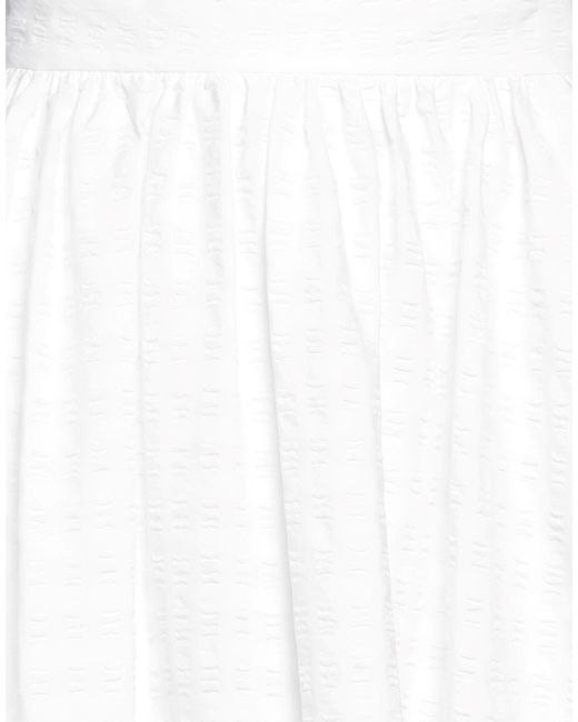 MSGM White Midi Skirt Cotton, Elastane