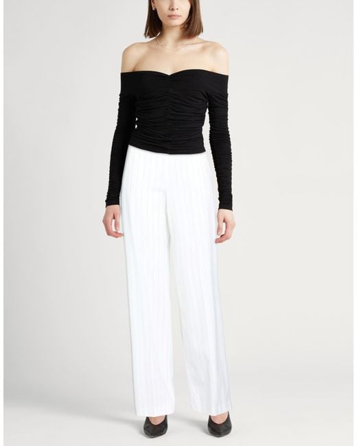 Liu Jo White Pants Polyester, Viscose, Elastane