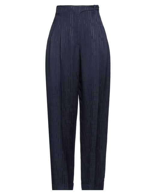 Emporio Armani Blue Bright Pants Viscose
