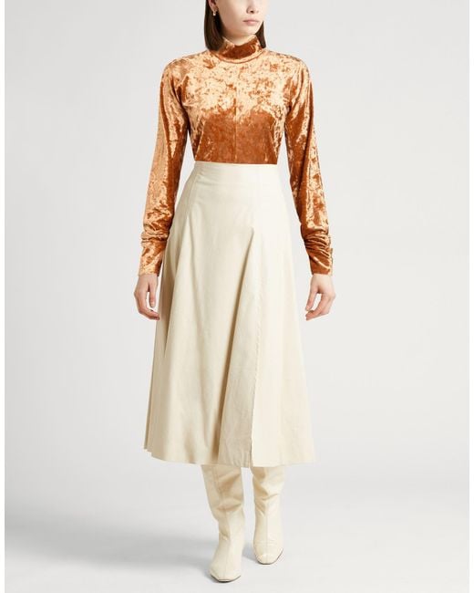 Forte_forte Brown Tan Top Polyester, Elastane