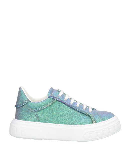Casadei Blue Sneakers Textile Fibers