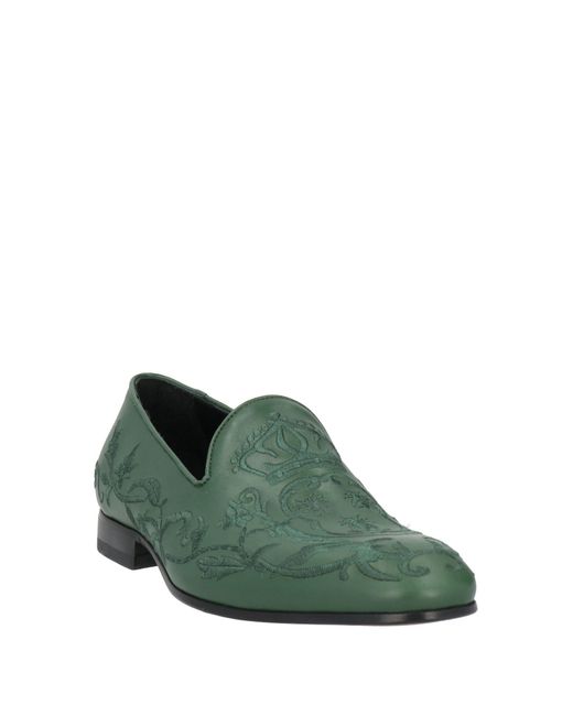 Giovanni Conti Green Loafers Calfskin for men