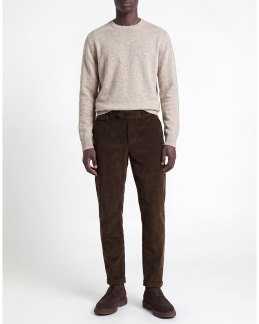 0/zero Construction Brown Dark Pants Cotton, Elastane for men