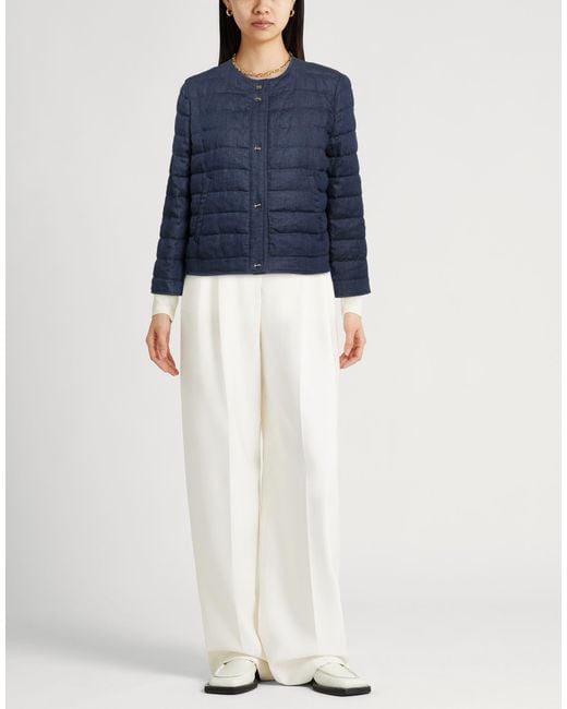 Herno Blue Puffer Linen