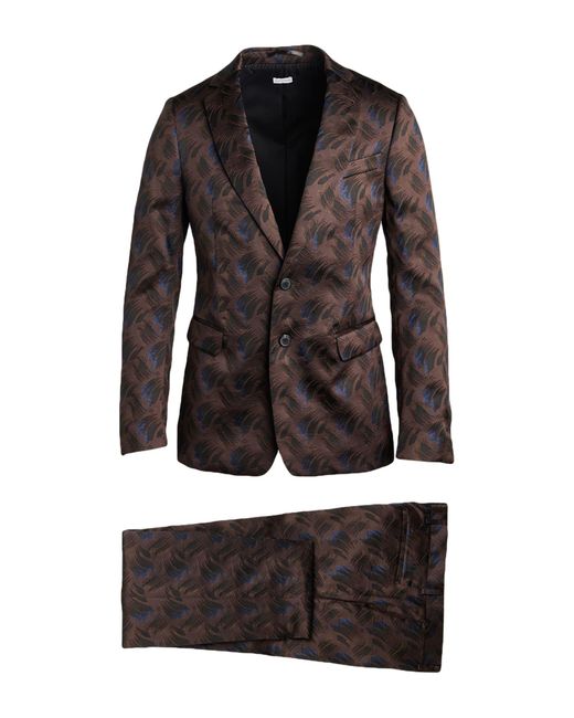 Dries Van Noten Black Chocolate Suit Polyester, Acetate, Silk for men