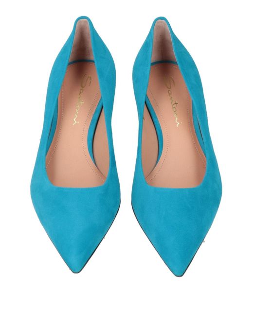 Santoni Blue Pumps Leather