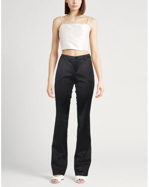 PT Torino Black Pants Polyester, Acetate, Polyamide