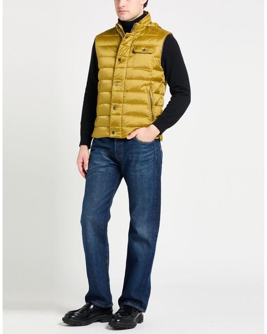 Moorer Yellow Mustard Vest Polyamide for men