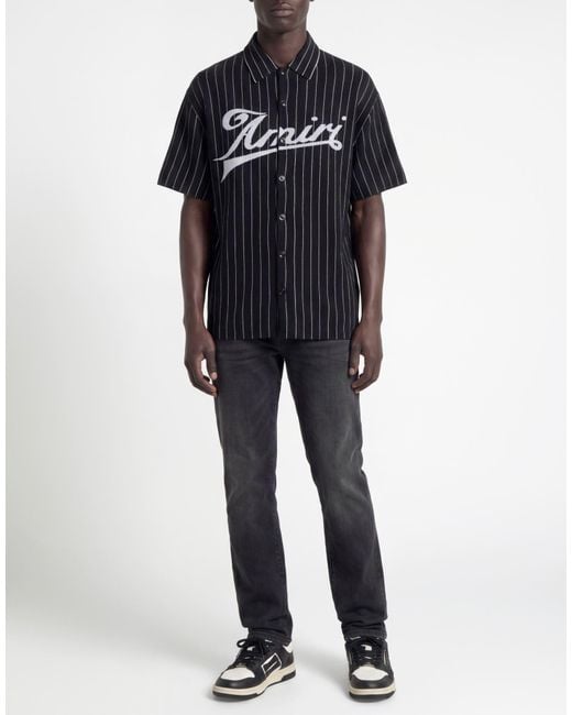 Amiri Black Shirt Wool for men
