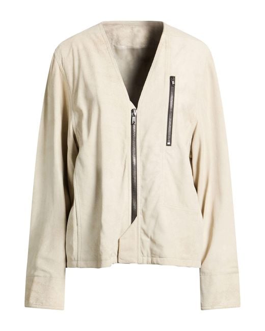 Rick Owens Natural Jacket Lambskin