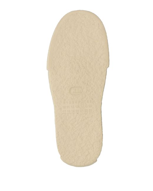 MM6 by Maison Martin Margiela White Plateau-Sneakers Aus Veloursleder