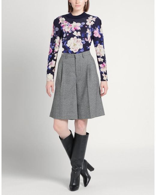 LEONARD Paris Blue Turtleneck Silk, Wool, Cashmere