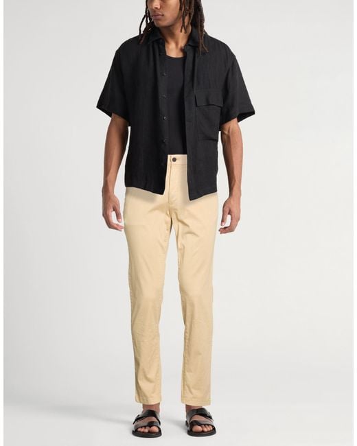Calvin Klein Natural Mustard Pants Cotton, Elastane for men