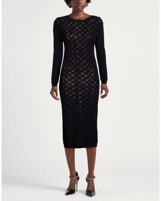 Just Cavalli Black Midi Dresses