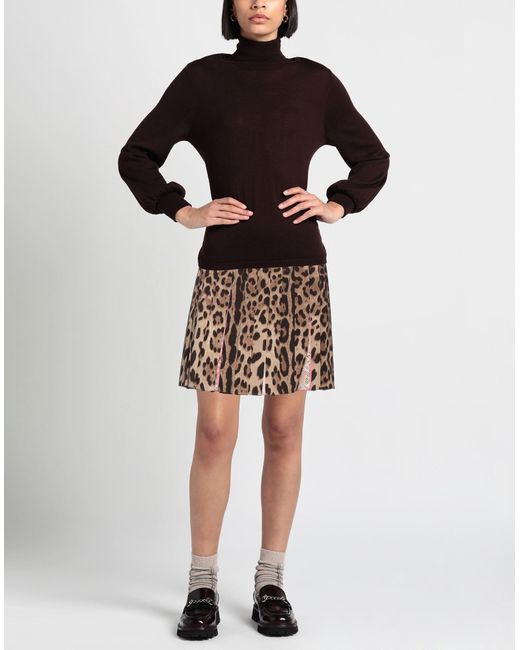Dolce & Gabbana Brown Mini Skirt