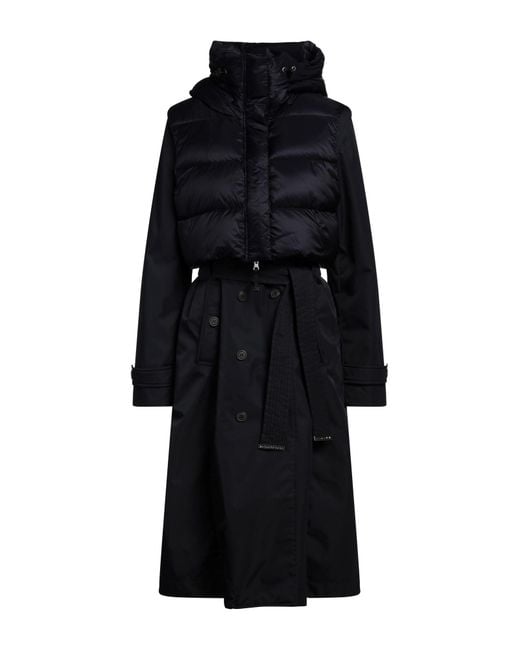 Parajumpers Black Overcoat & Trench Coat