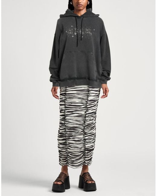 MSGM Black Sweatshirt Cotton