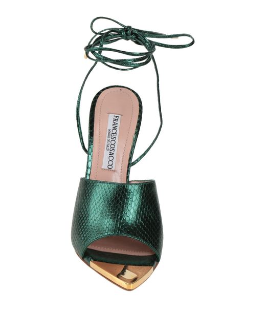 FRANCESCO SACCO Green Sandals