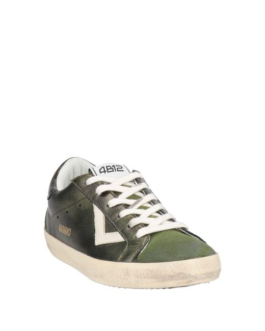 4b12 Green Dark Sneakers Leather