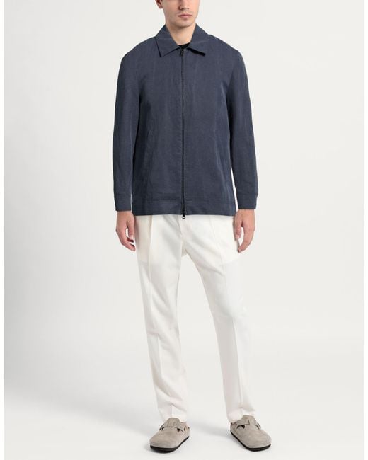 Aion Blue Jacket Cotton, Linen for men