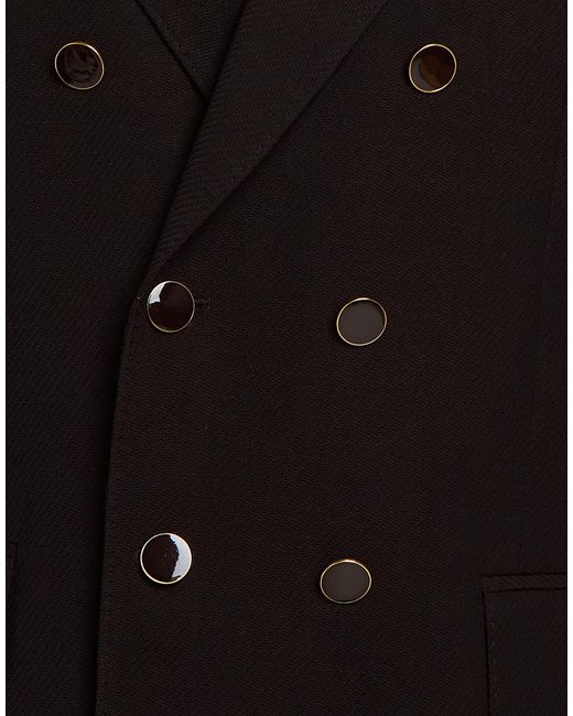 Reveres 1949 Black Blazer Virgin Wool, Elastane for men