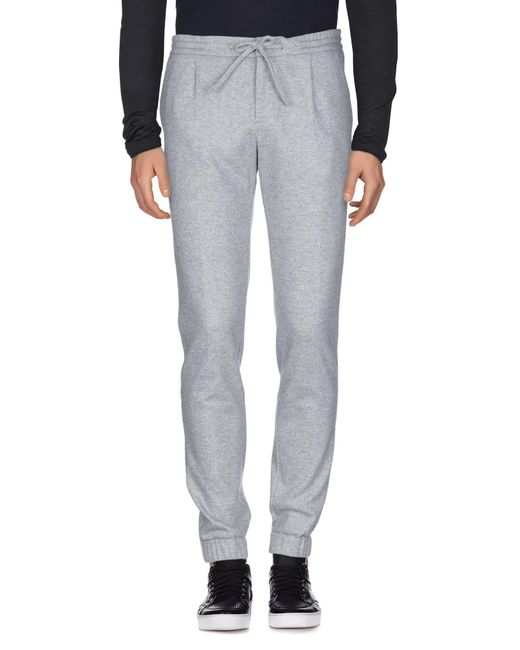 Paolo Pecora Gray Light Pants Virgin Wool, Polyester, Polyamide, Cashmere for men
