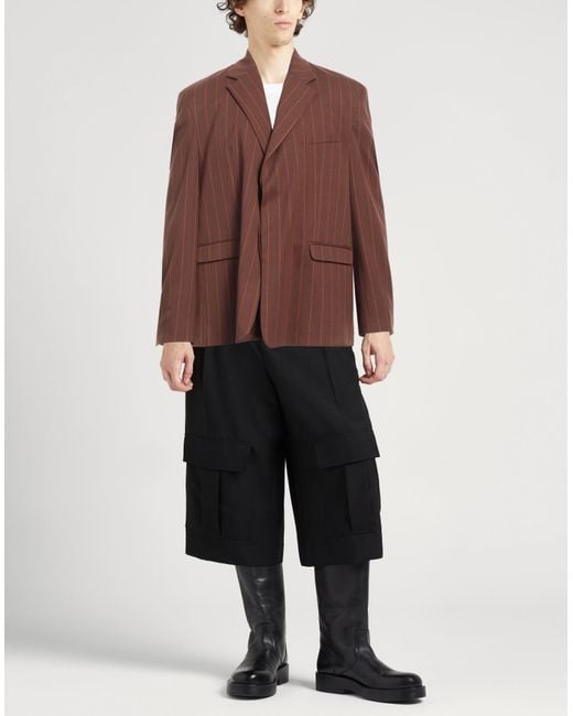 FAMILY FIRST Brown Blazer Polyester, Viscose, Wool, Elastane for men