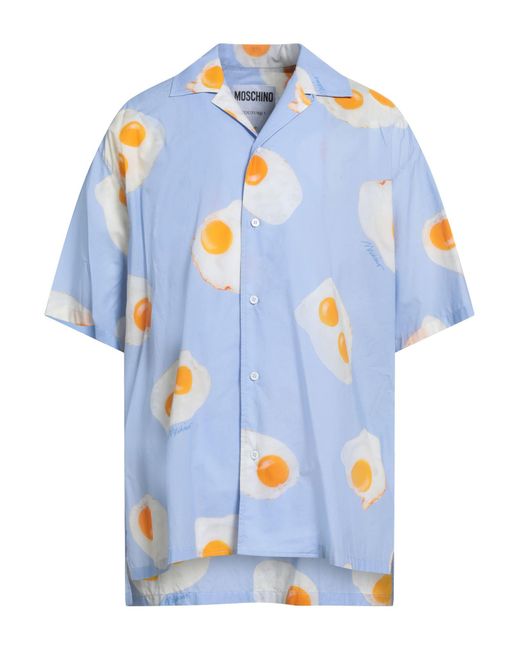 Moschino Blue Couture Shirt Cotton for men