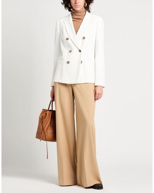 Peserico White Blazer Polyester