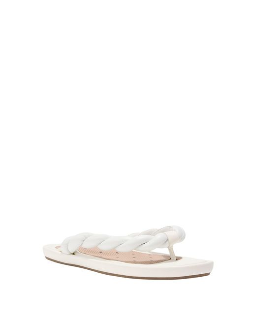 Red(v) White Thong Sandal Leather