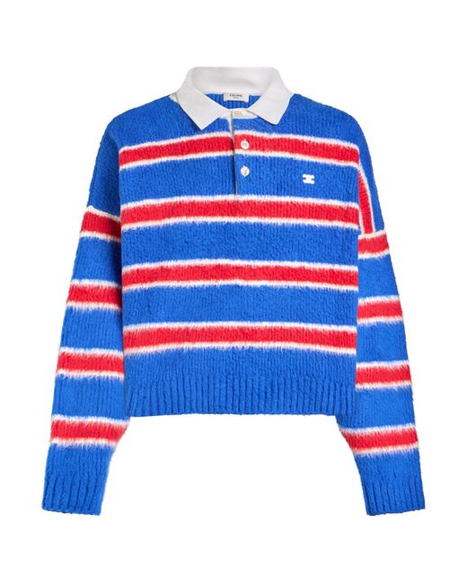 Céline Blue Sweater Cotton, Polyamide, Elastane for men