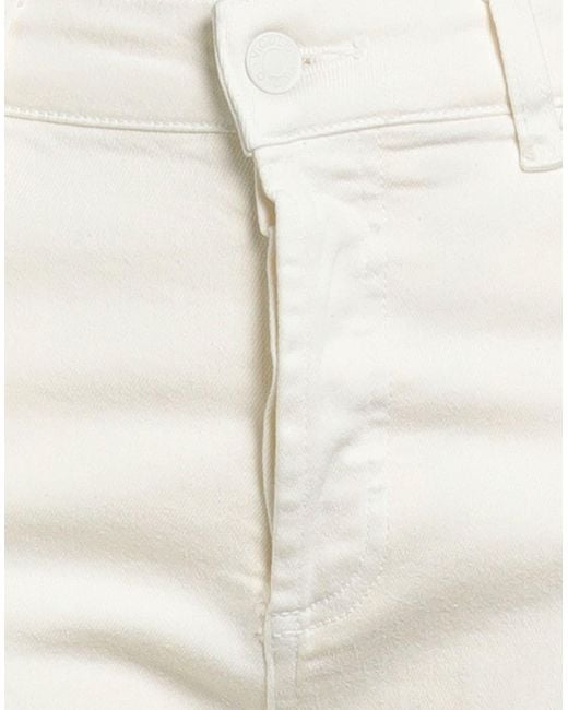ViCOLO White Denim Couture Ivory Pants Cotton, Elastomultiester, Elastane