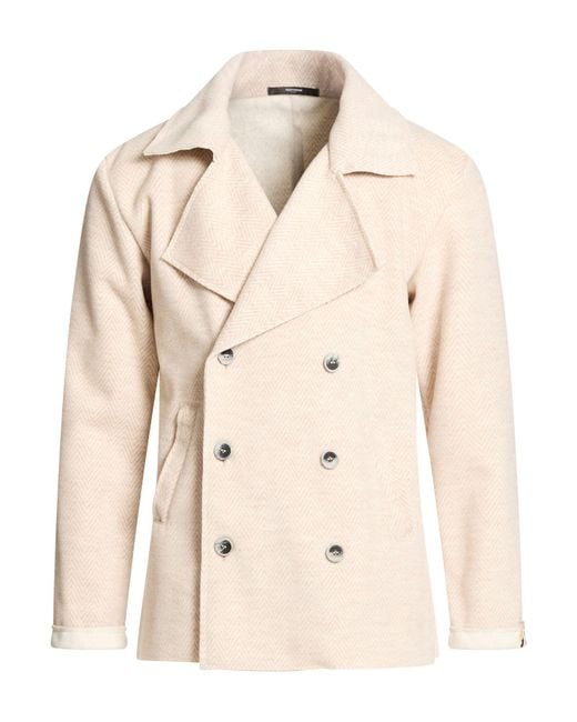 Takeshy Kurosawa Natural Coat Recycled Polyester, Polyester, Viscose for men
