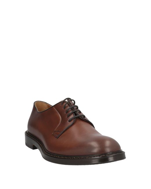 Doucal's Brown Lace-Up Shoes Leather for men