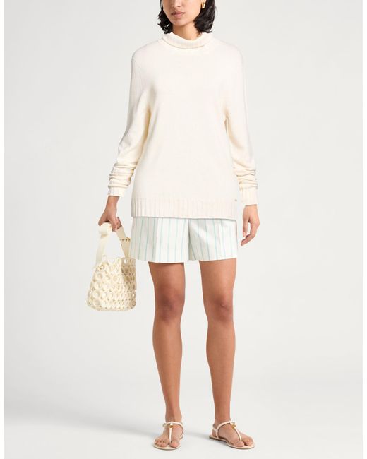 Kiton White Turtleneck Cashmere