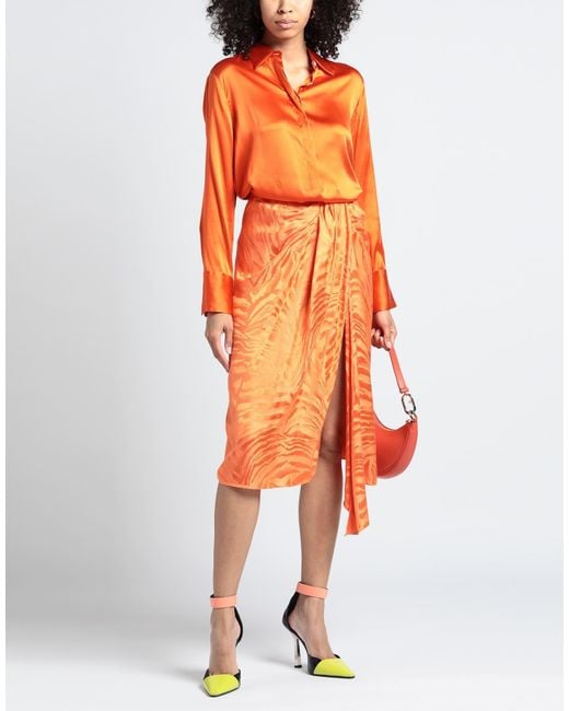 GIUSEPPE DI MORABITO Orange Midi Skirt