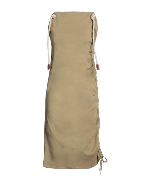 Erika Cavallini Semi Couture Natural Midi Dress