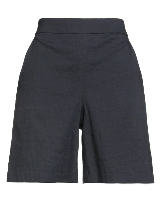 Theory Blue Midnight Shorts & Bermuda Shorts Linen, Viscose, Elastane